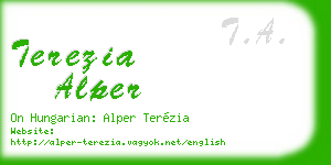 terezia alper business card
